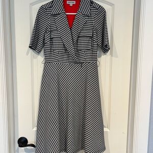 Chanel Black and White Checkered Dress size 8